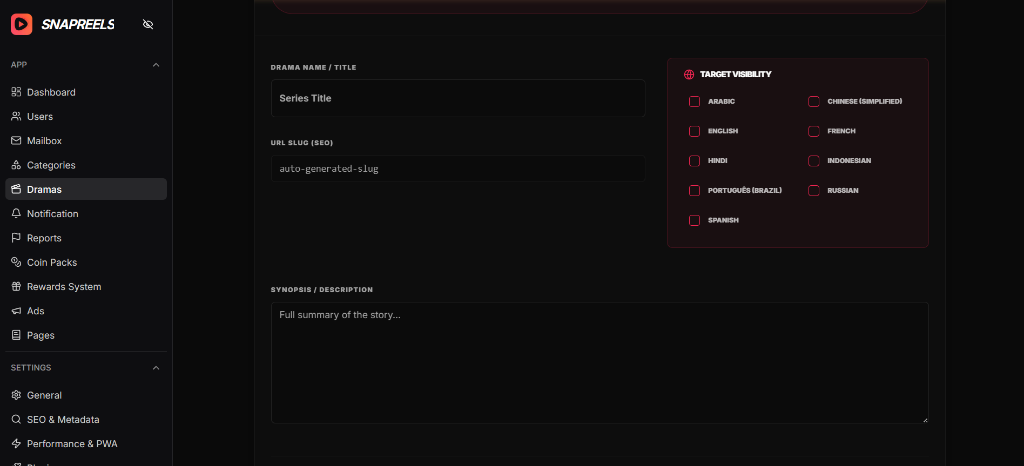 Add Series Form with AI Button highlighted